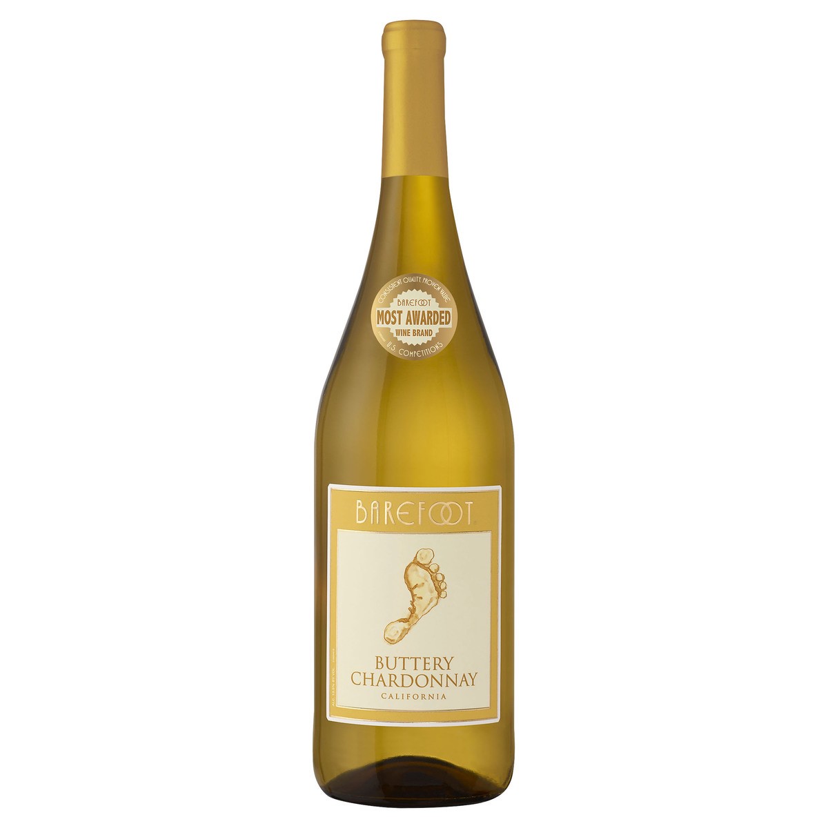 slide 1 of 4, Barefoot Cellars Buttery Chardonnay White Wine 750ml , 750 ml