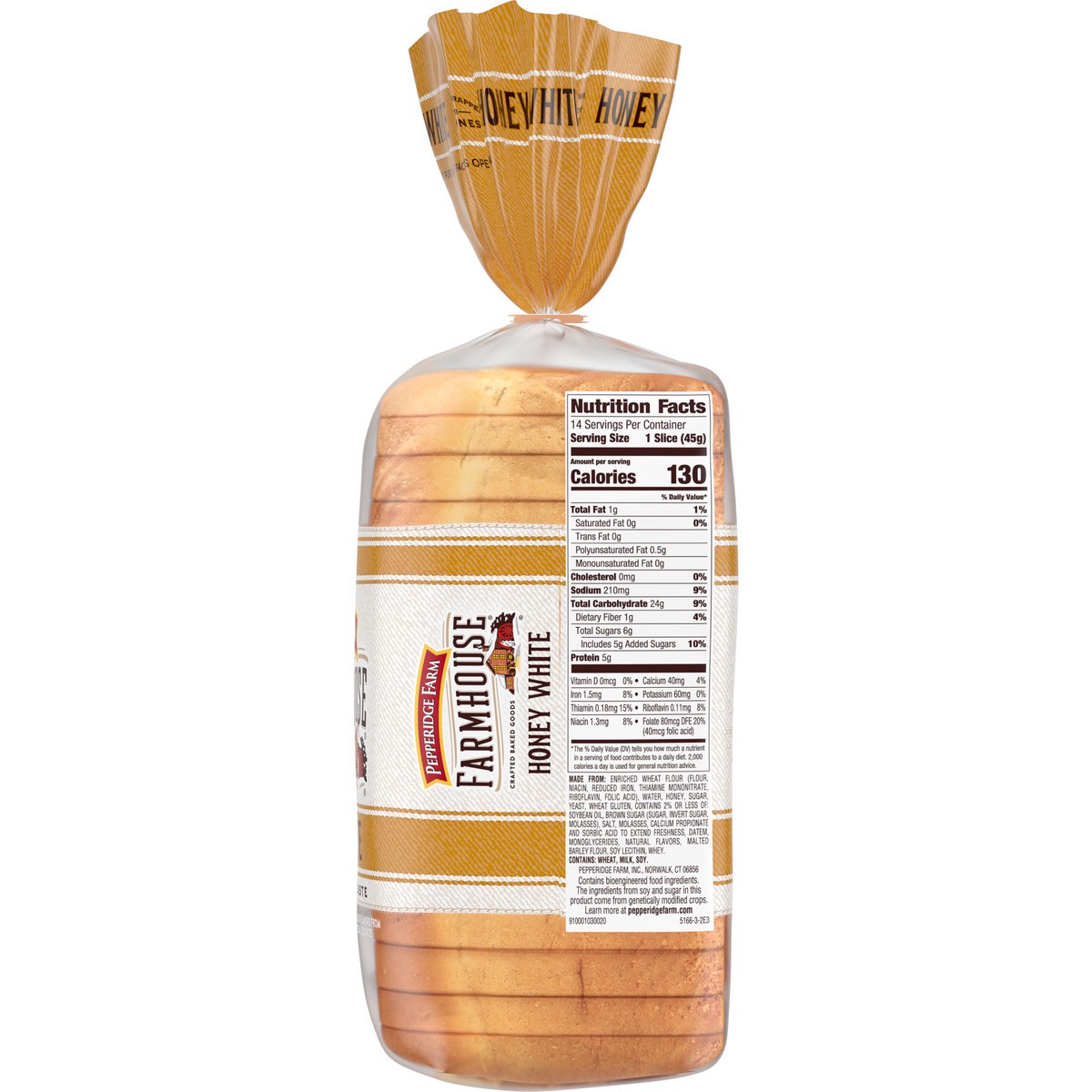 slide 7 of 9, Pepperidge Farm Farmhouse Honey White Bread, 22 Oz Loaf, 22 oz