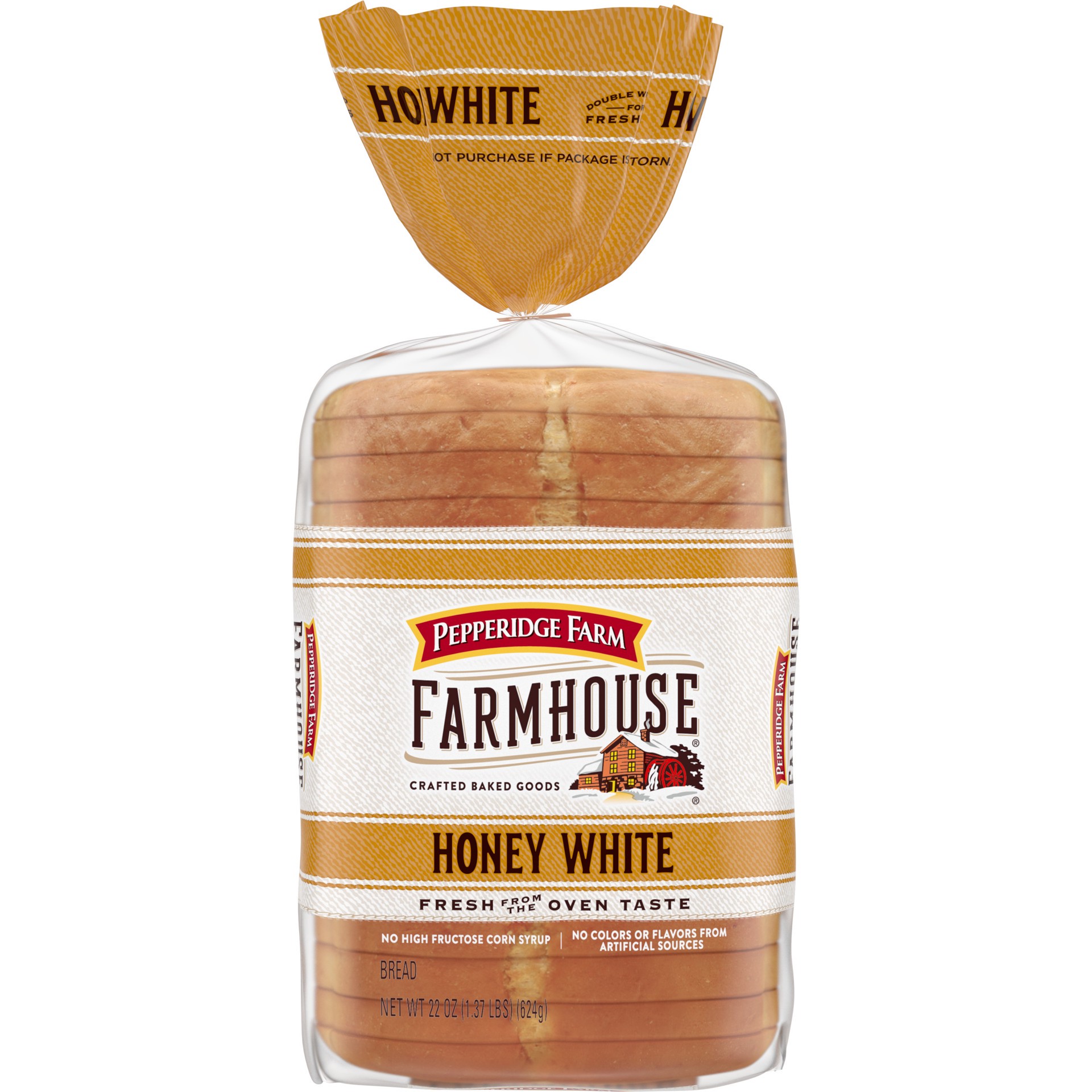 slide 1 of 9, Pepperidge Farm Farmhouse Honey White Bread, 22 Oz Loaf, 22 oz