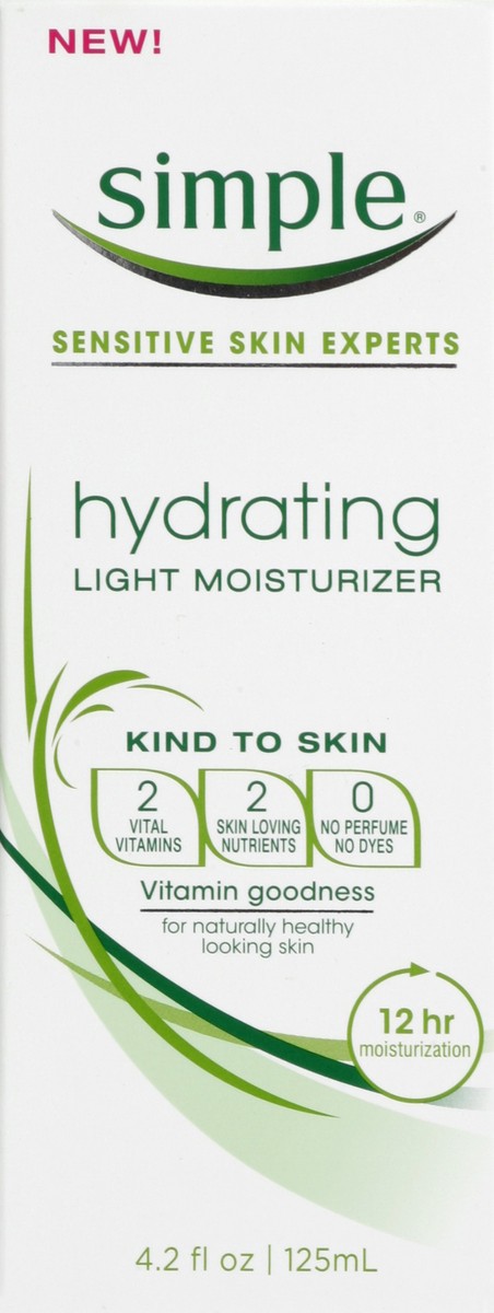 slide 4 of 5, Simple Moisturizer, Light, Hydrating, 1 ct