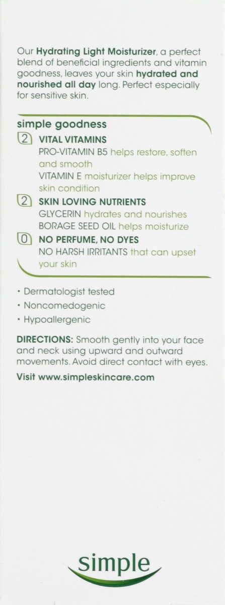 slide 5 of 5, Simple Moisturizer, Light, Hydrating, 1 ct