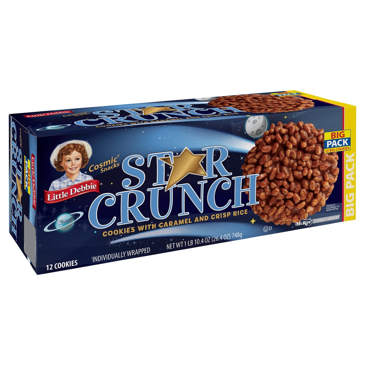 slide 8 of 12, Little Debbie Snack Cakes, Little Debbie Big Pack STAR CRUNCH  cosmic snacks, 12 ct