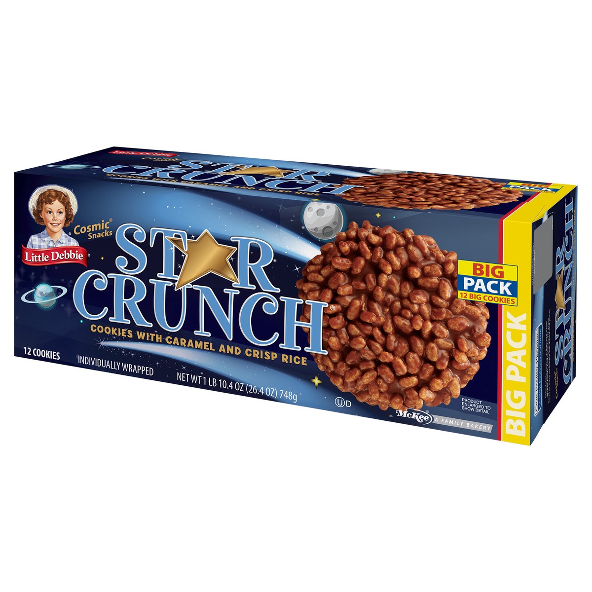 slide 11 of 12, Little Debbie Snack Cakes, Little Debbie Big Pack STAR CRUNCH  cosmic snacks, 12 ct