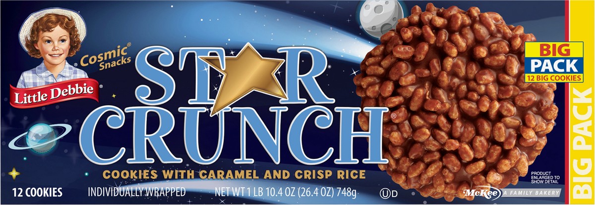 slide 2 of 12, Little Debbie Snack Cakes, Little Debbie Big Pack STAR CRUNCH  cosmic snacks, 12 ct