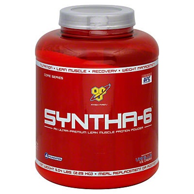 slide 1 of 3, BSN Syntha-6 Vanilla Ice Cream Muscle Protein Powder, 5.04 lb