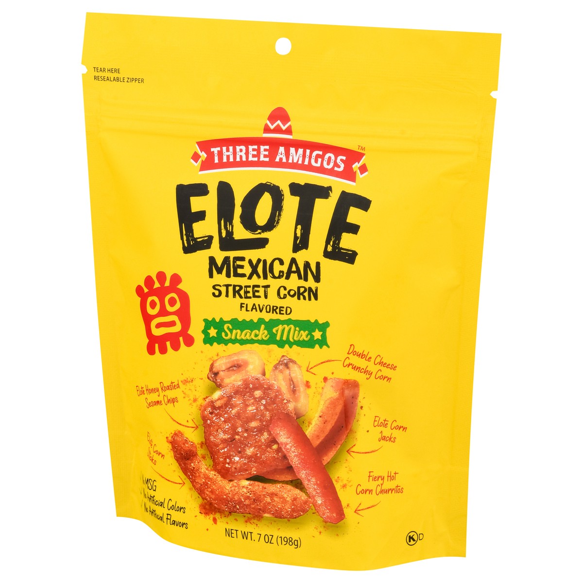slide 6 of 9, Three Amigos Elote Mexican Street Corn Flavored Snack Mix 7 oz, 7 oz
