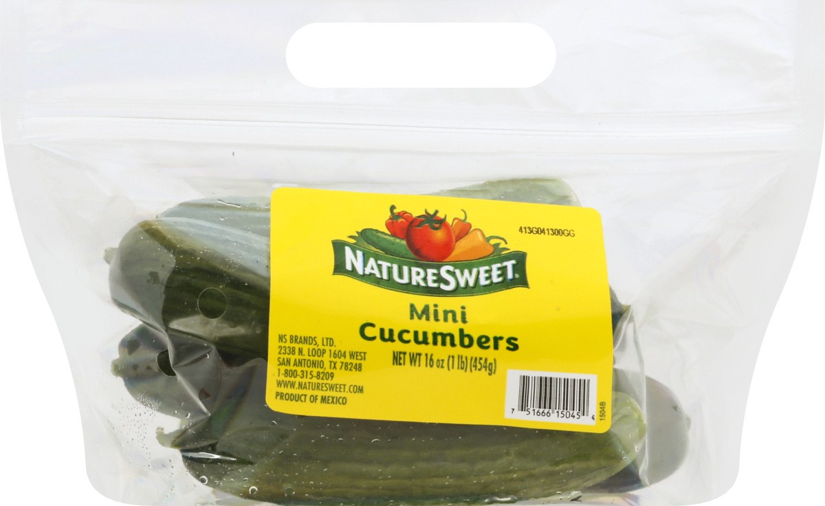 slide 6 of 9, NatureSweet Produce Mini Cucumbers, 12 oz