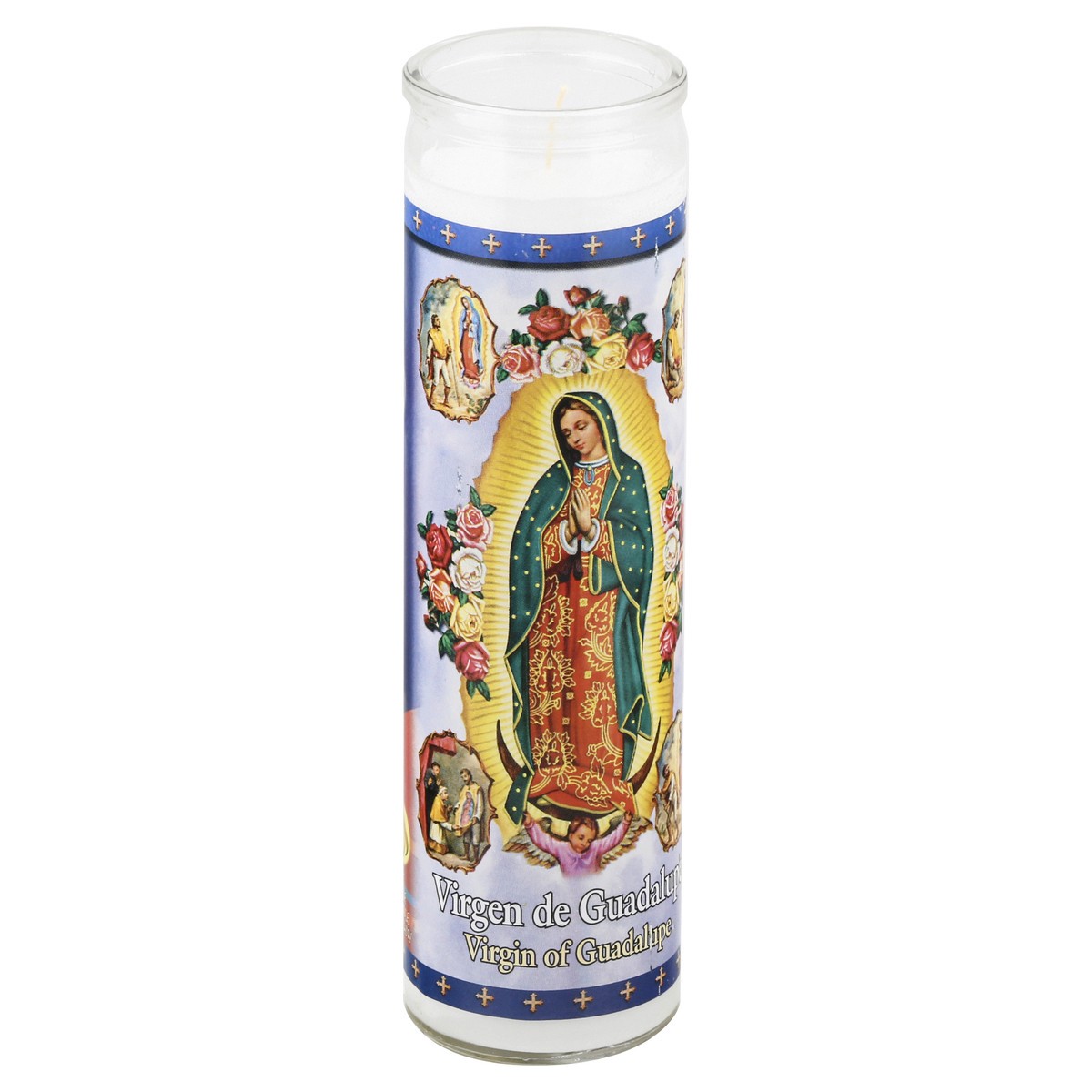 slide 2 of 9, St. Jude Candle Co. Virgin of Guadalupe 8 Inch Candle 1 ea, 1 ct