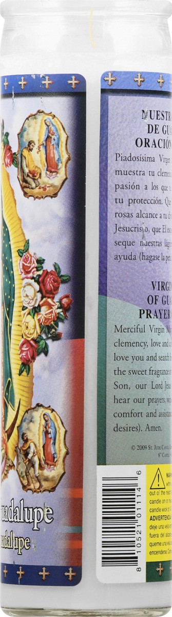 slide 5 of 9, St. Jude Candle Co. Virgin of Guadalupe 8 Inch Candle 1 ea, 1 ct