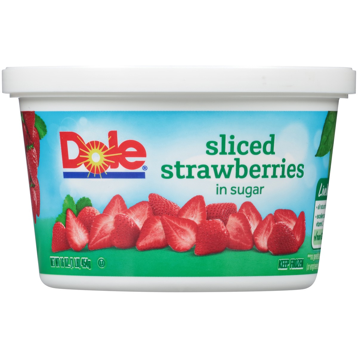 slide 4 of 7, Dole Sliced Strawberries in Sugar 16 oz. Tub, 16 oz