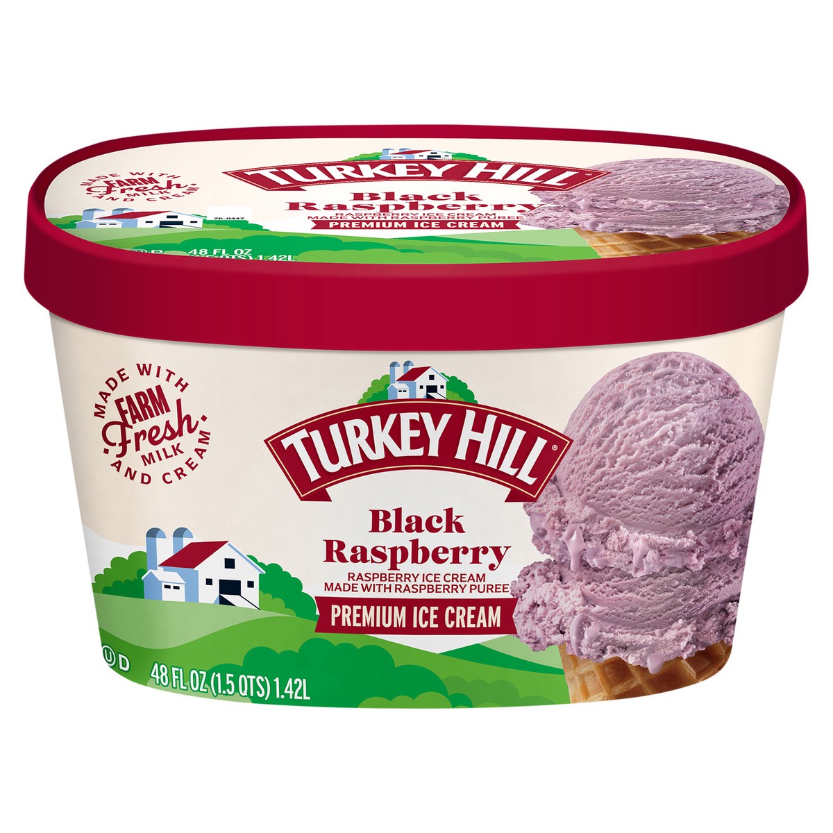 slide 1 of 7, Turkey Hill T.Hill Ic Black Raspbry, 48 fl oz