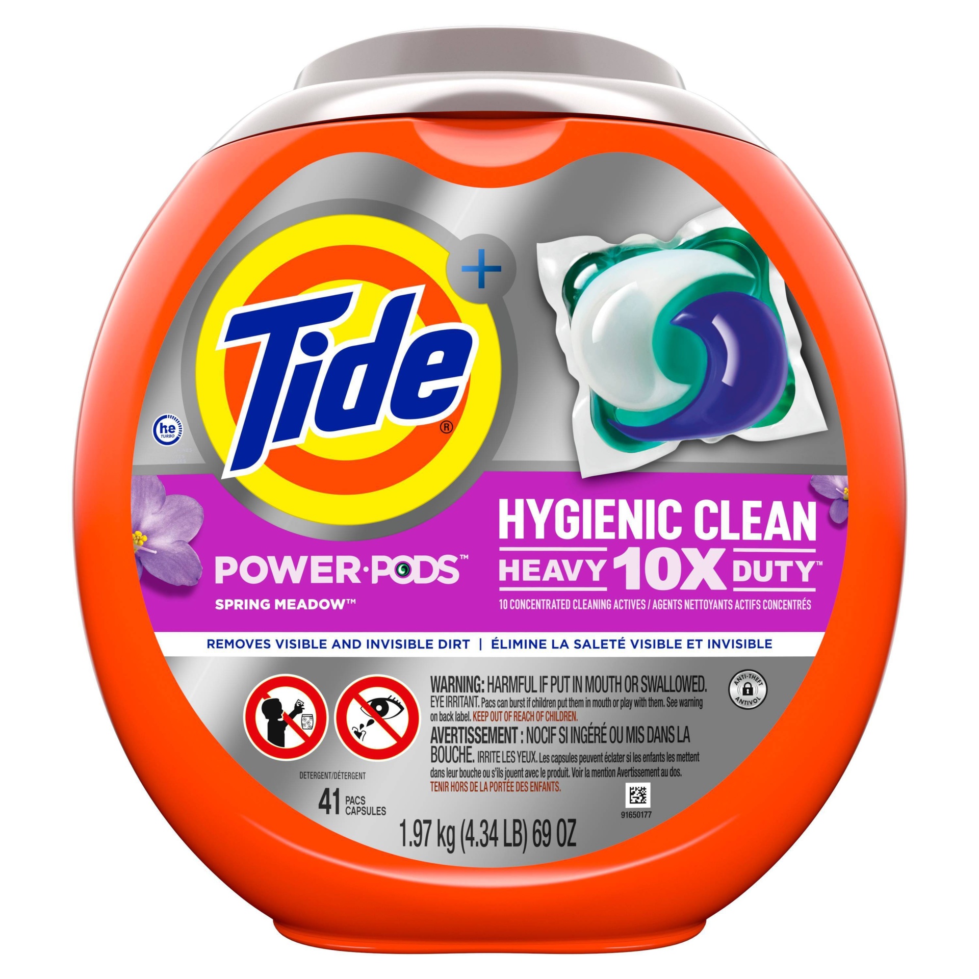 slide 1 of 1, Tide POWER PODS Laundry Detergent Pacs, Designed For Large Loads, Spring Meadow, 41 ct