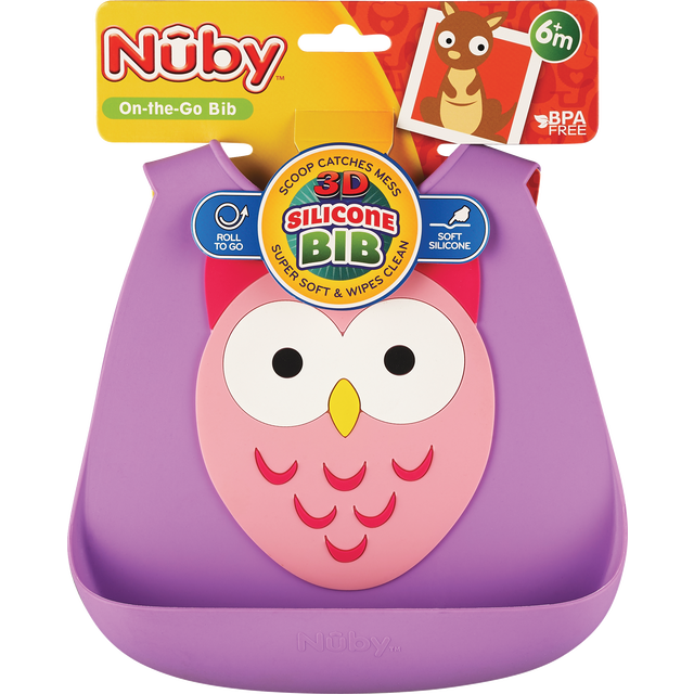 slide 1 of 1, Nuby Silicone Bib, 1 ct