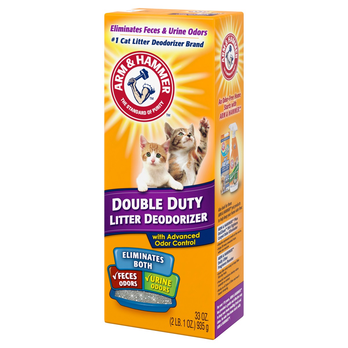 slide 9 of 11, ARM & HAMMER Cat Litter Deodorizer Double Duty, 33 oz, 