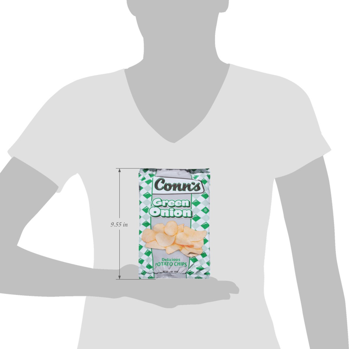 slide 14 of 14, Conn's Green Onion Potato Chips, 3.5 oz