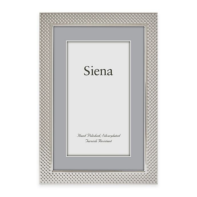 slide 1 of 1, Siena Silver-Plated Mesh Picture Frame, 5 in x 7 in