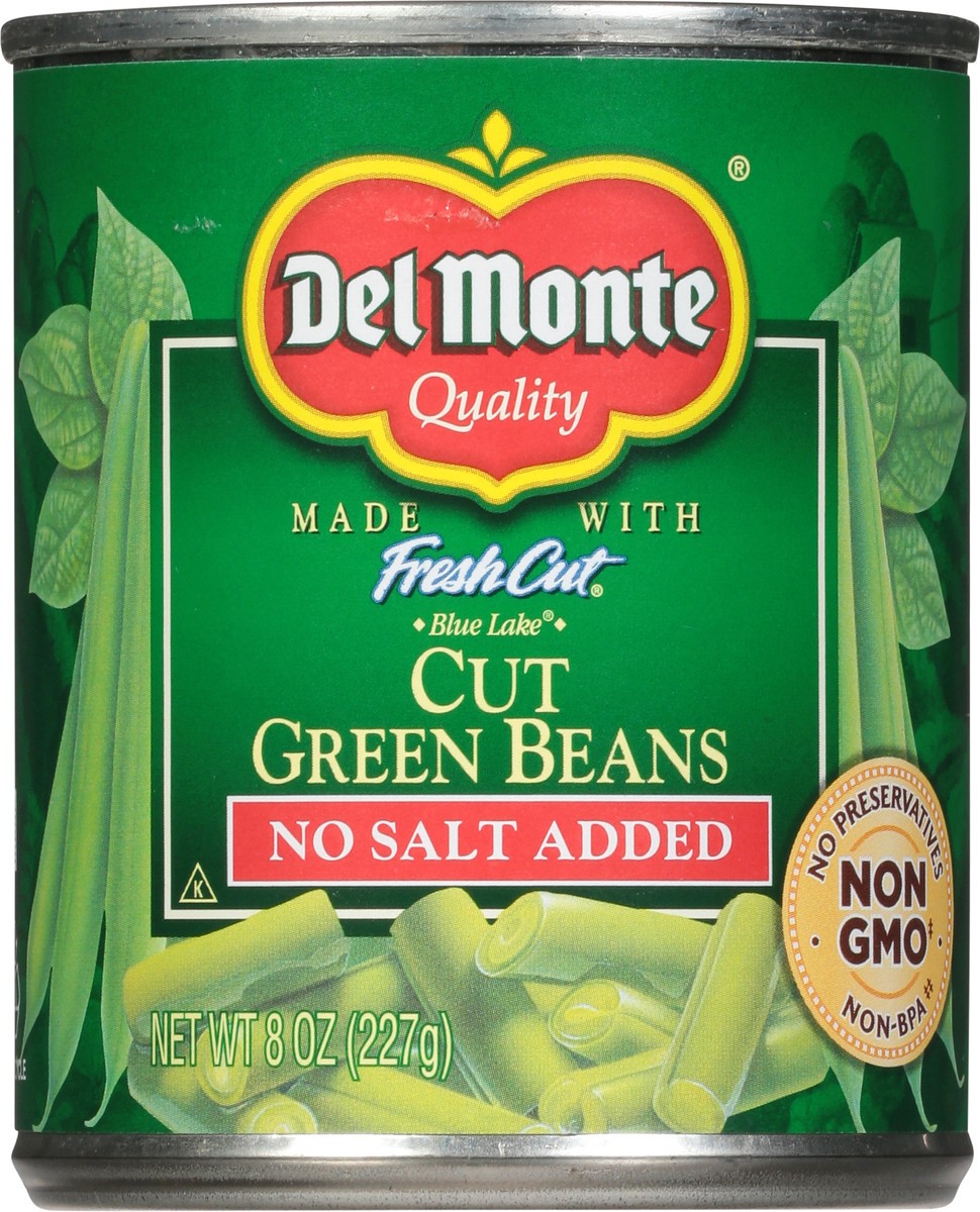 slide 5 of 9, Del Monte Fresh Cut No Salt Added Green Beans 8 oz, 8 oz