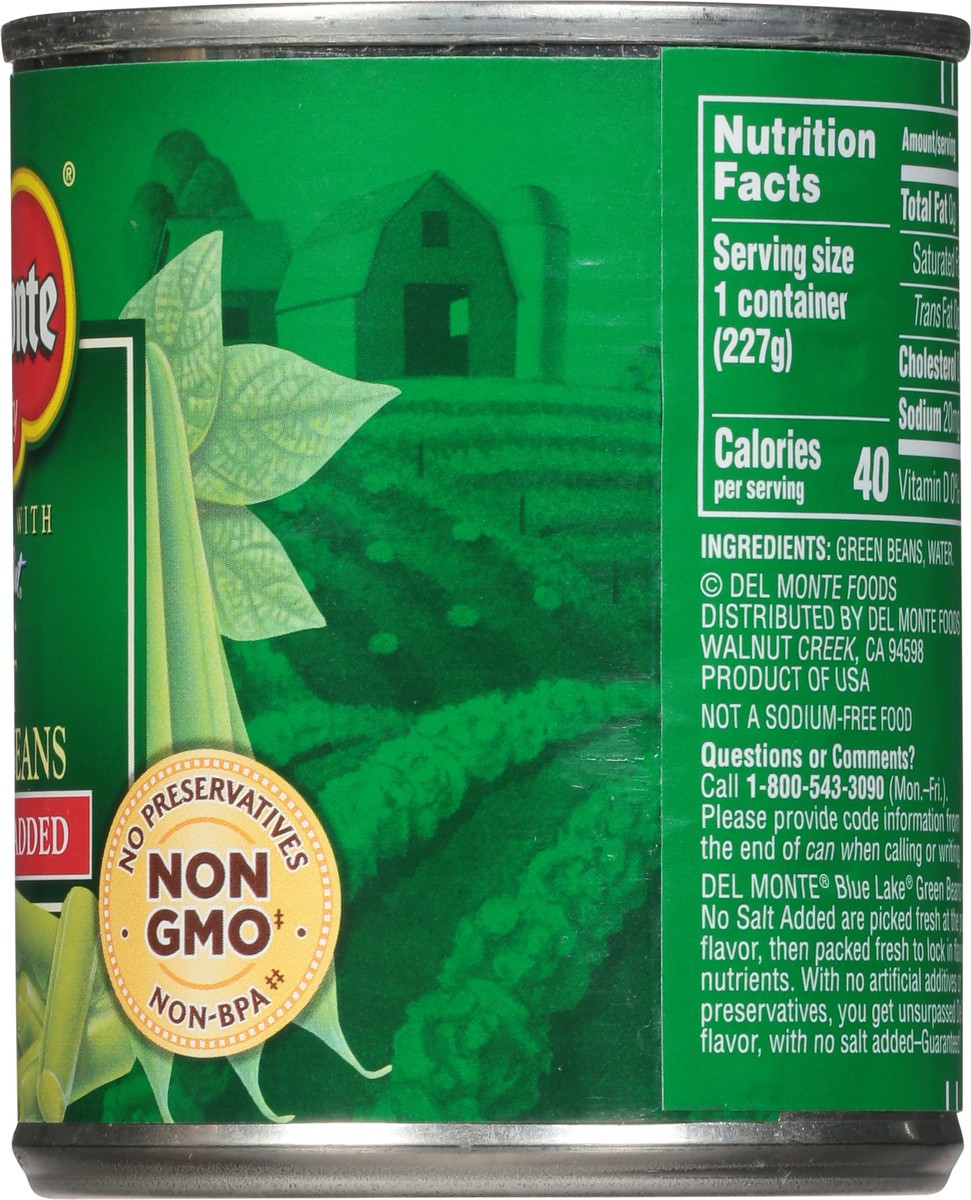 slide 3 of 9, Del Monte Fresh Cut No Salt Added Green Beans 8 oz, 8 oz