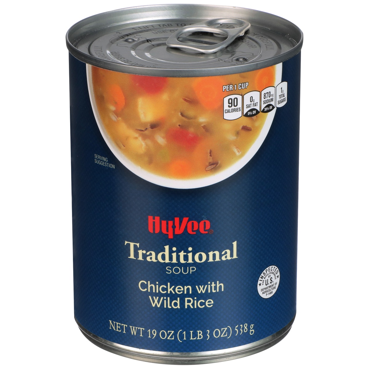 slide 1 of 1, Hy-vee Chicken With Wild Rice Traditional Soup, 19 oz