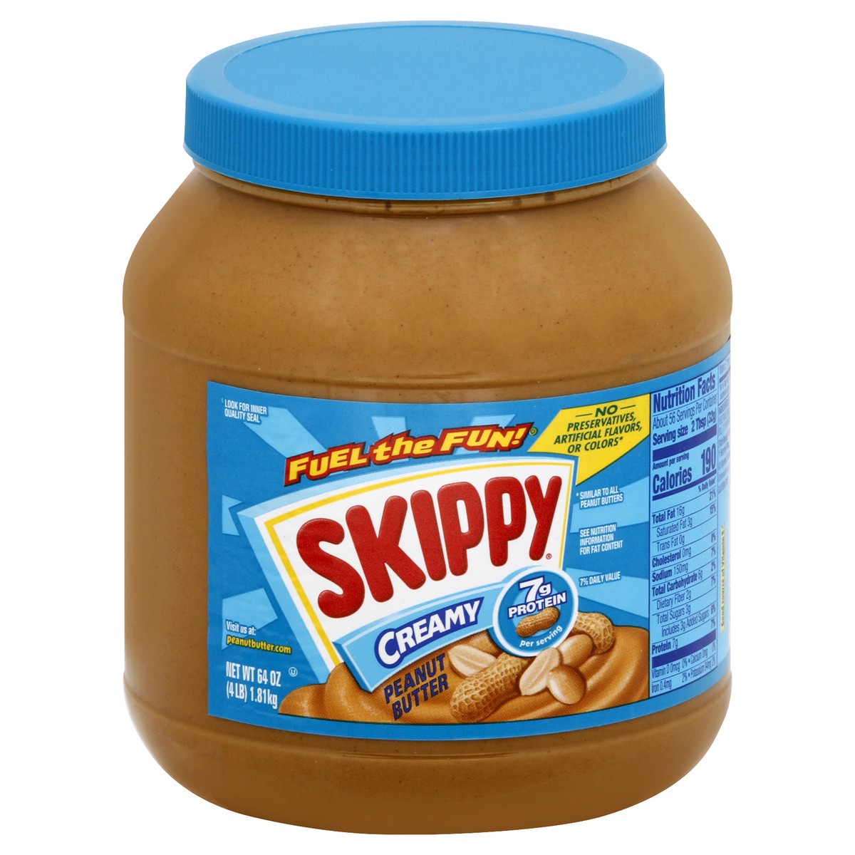 slide 4 of 7, Skippy Peanut Butter 64 oz, 64 oz