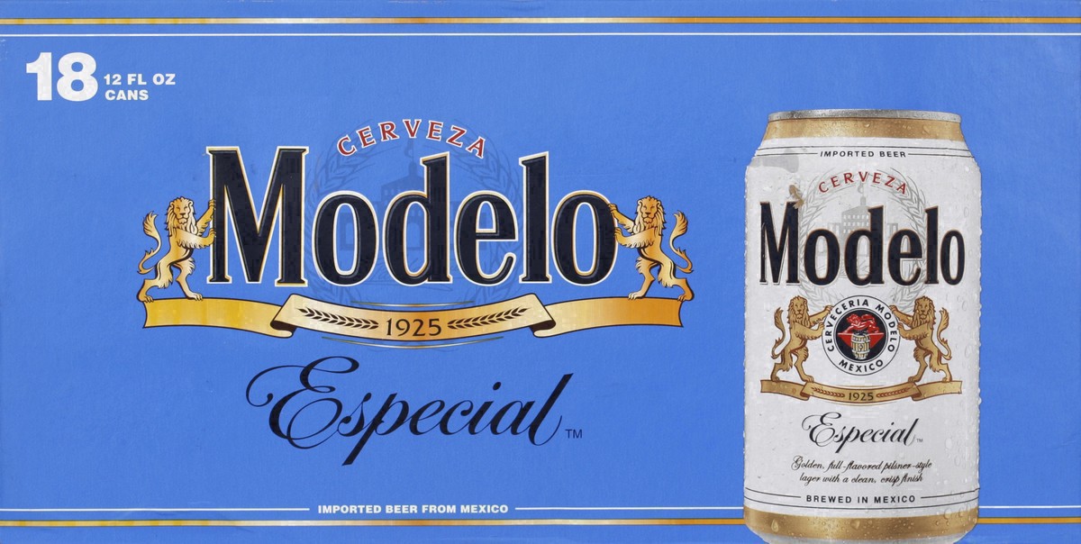 slide 15 of 37, Modelo Mexican Lager Import Beer, 18 pk 12 fl oz Cans, 4.4% ABV, 18 ct; 12 fl oz