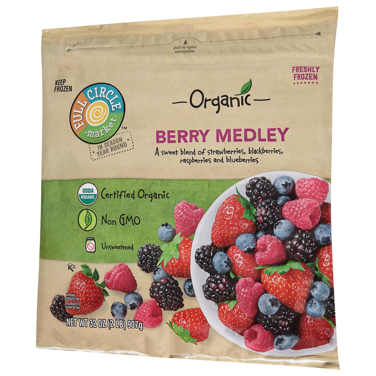 slide 2 of 15, Full Circle Market Organic Unsweetened Berry Medley 10 oz, 10 oz