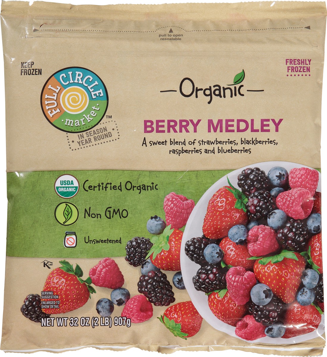 slide 12 of 15, Full Circle Market Organic Unsweetened Berry Medley 10 oz, 10 oz