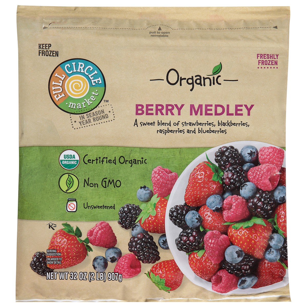 slide 14 of 15, Full Circle Market Organic Unsweetened Berry Medley 10 oz, 10 oz