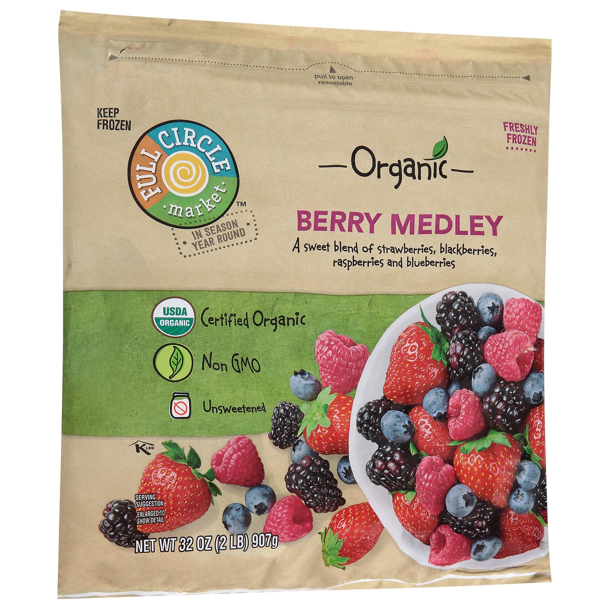 slide 9 of 15, Full Circle Market Organic Unsweetened Berry Medley 10 oz, 10 oz