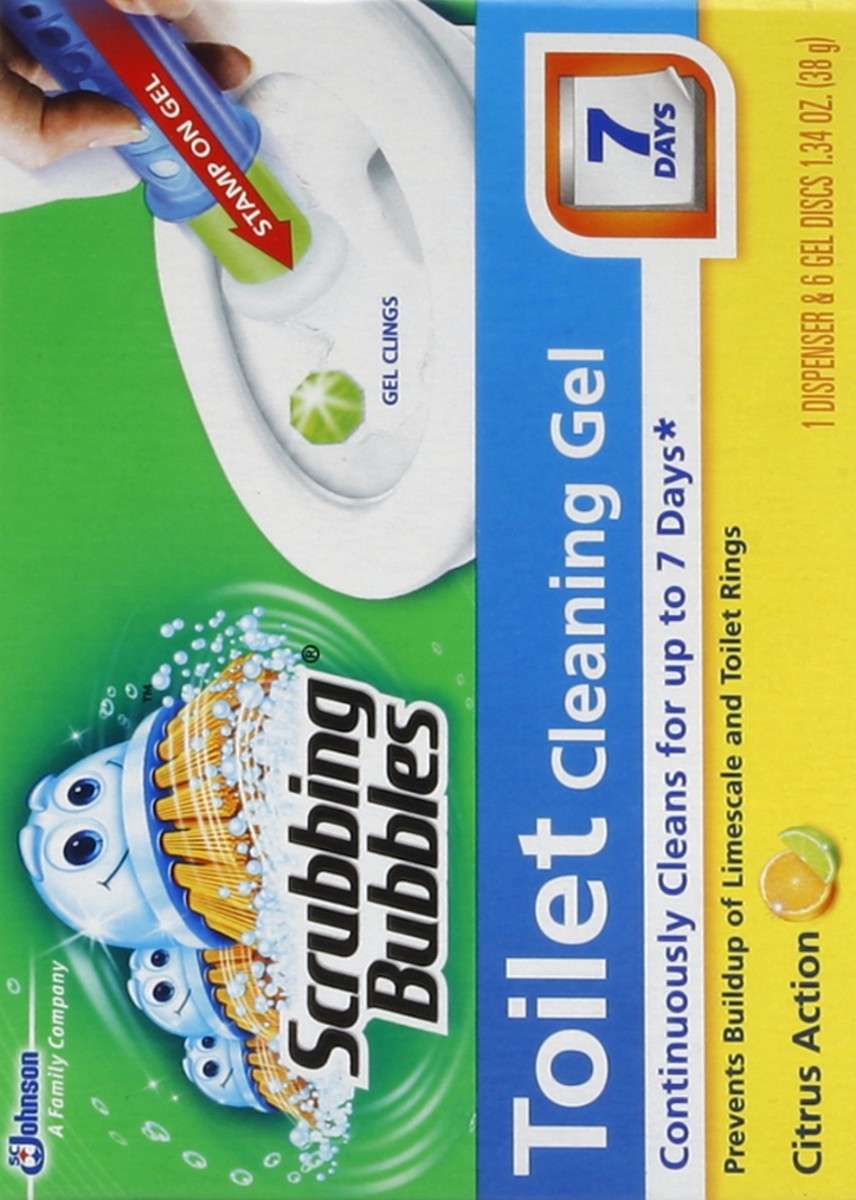 slide 5 of 5, Scrubbing Bubbles Continuous Clean Citrus Toilet Cleaning Gel, 1.34 oz