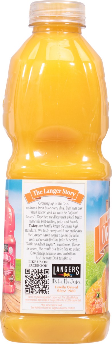 slide 8 of 9, Langers Orange Juice 100% Juice 64 fl oz, 64 fl oz