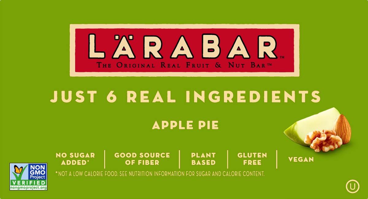 slide 3 of 9, LÄRABAR Apple Pie, Gluten Free Vegan Fruit & Nut Bar, 1.6 oz Bars, 16 Ct, 16 ct