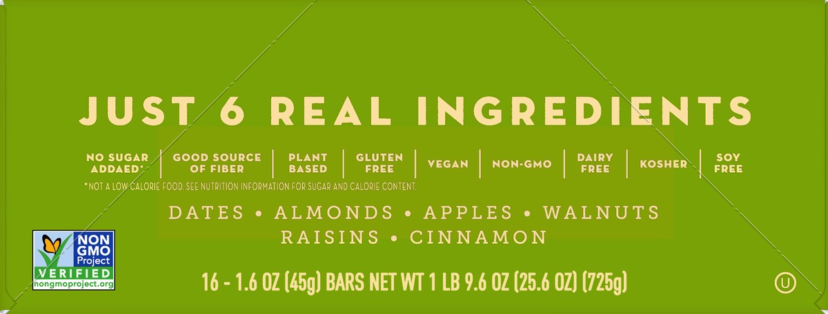 slide 7 of 9, LÄRABAR Apple Pie, Gluten Free Vegan Fruit & Nut Bar, 1.6 oz Bars, 16 Ct, 16 ct