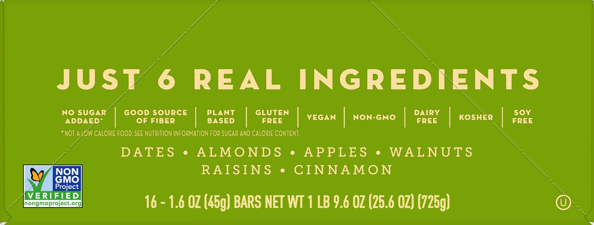 slide 8 of 9, LÄRABAR Apple Pie, Gluten Free Vegan Fruit & Nut Bar, 1.6 oz Bars, 16 Ct, 16 ct