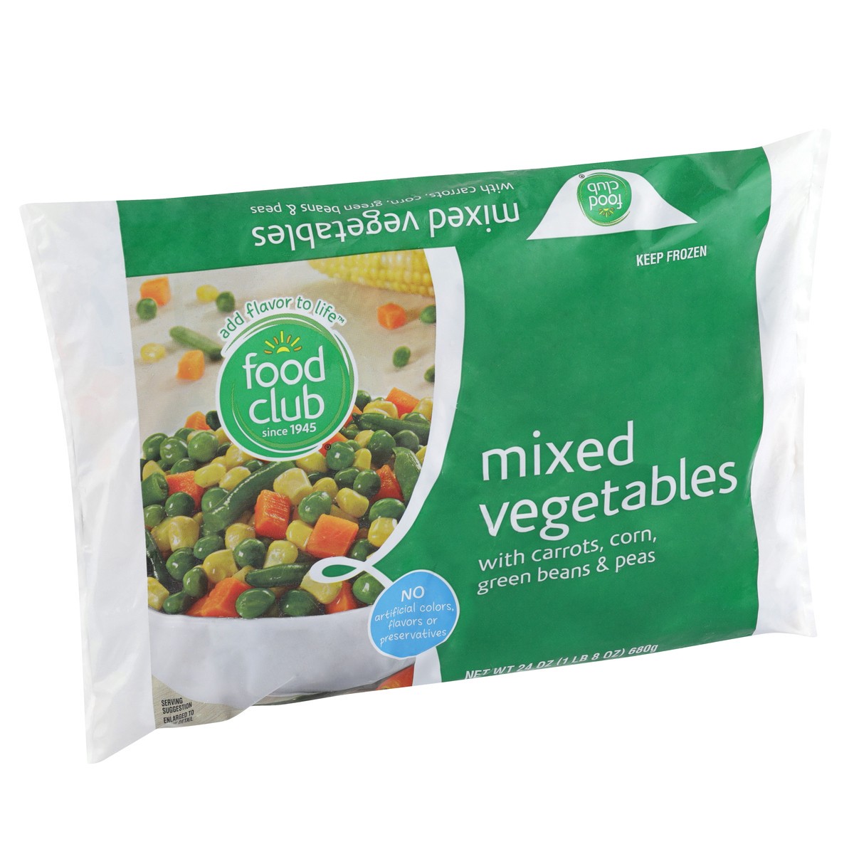 slide 2 of 9, Food Club Mixed Vegetables With Carrots, Corn, Green Beans & Peas, 24 oz