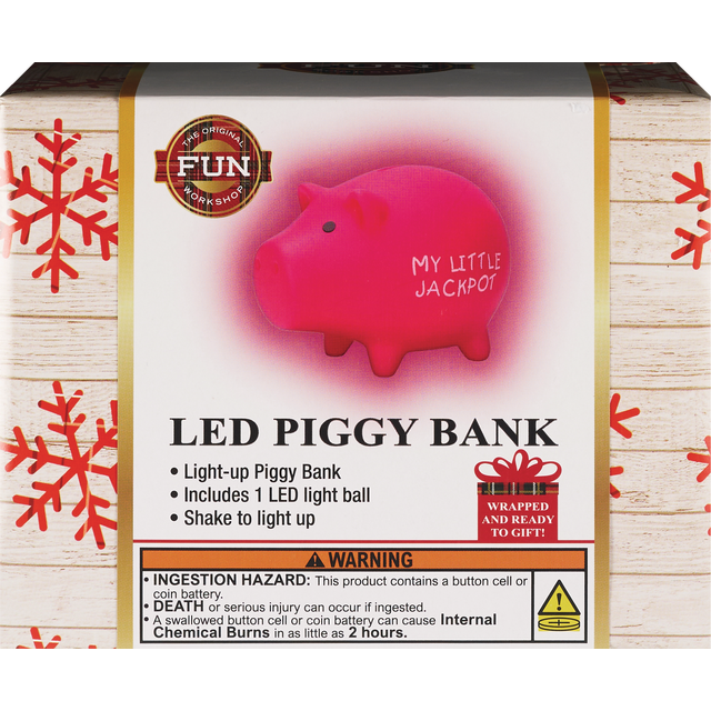 slide 1 of 1, SAMSONICO Led Pig Bank, 1 ct