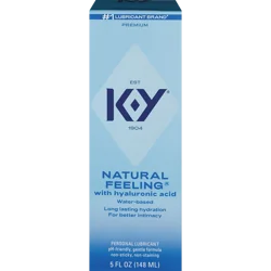 K-Y Natural Feeling With Hyaluronic Acid Lubricant, 5 oz