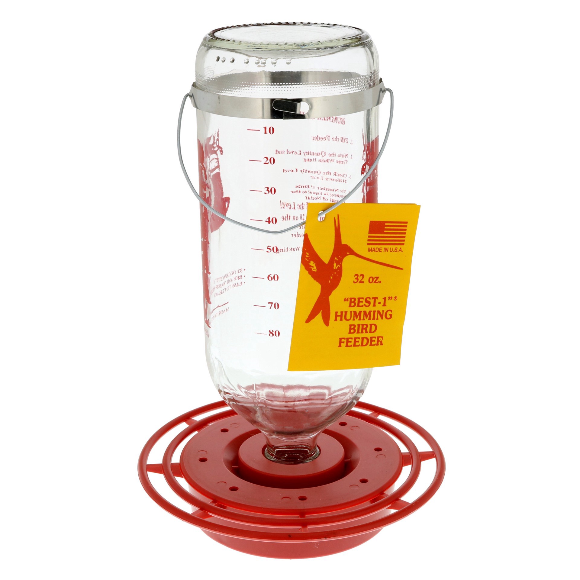 slide 1 of 1, Best-1 Glass Hummingbird Feeder, 32 oz