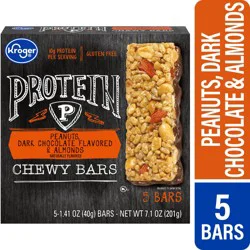 Kroger Peanuts Dark Chocolate Flavored & Almonds Protein Chewy Bars