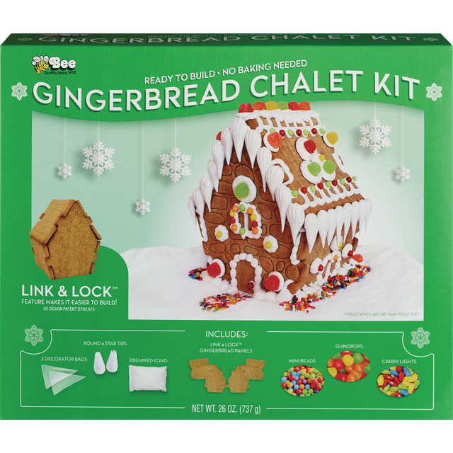 slide 1 of 1, BEE INTERNATIONAL Bee Gingerbread Chalet Kit, 26 oz