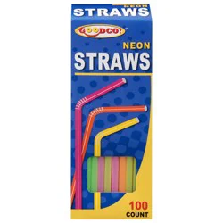 GoodCo Neon Straws 100 ea