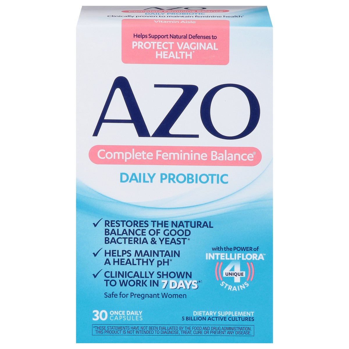 slide 1 of 9, Azo Complete Feminine Balance, 30 ct