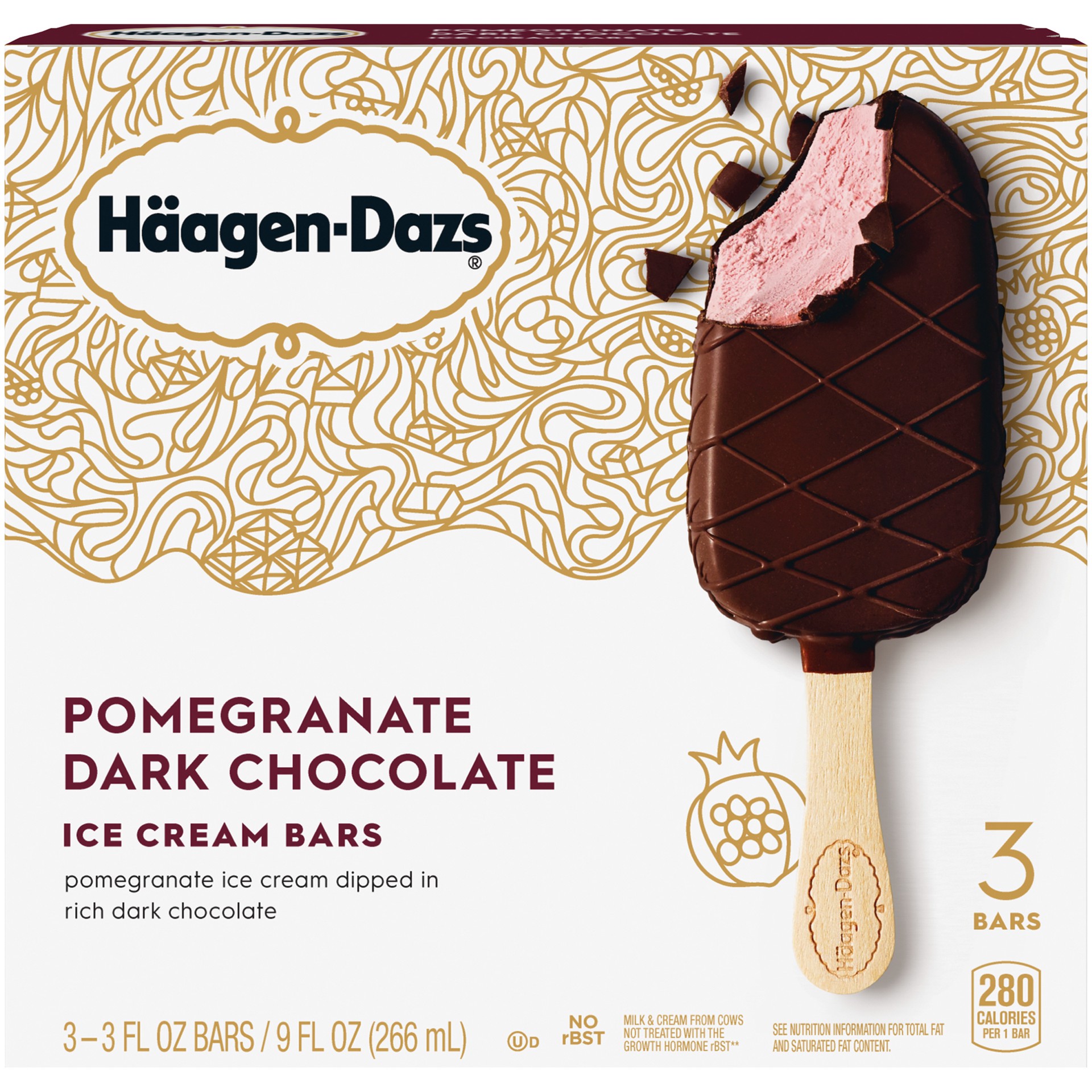 slide 1 of 2, Häagen-Dazs Pomegranate Dark Chocolate Ice Cream Bars, 3 ct