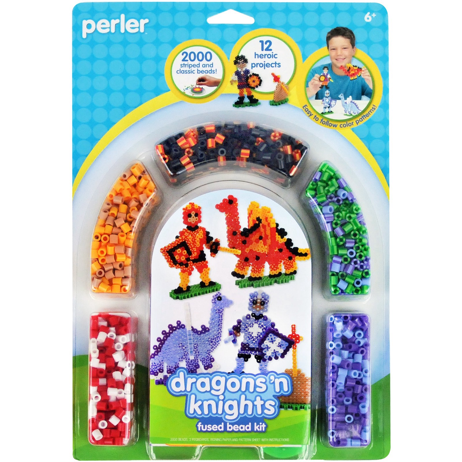 slide 3 of 3, Perler Assorted Perler Fused Bead Knights/cars Kit, 1 ct