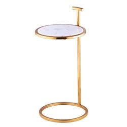 Veranda & Grove Maya Gold Marble Side Table