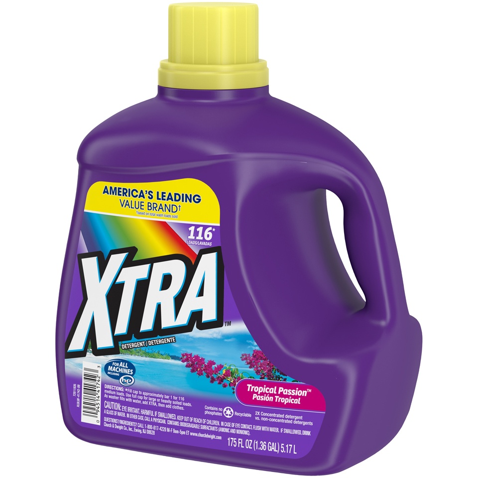 slide 3 of 3, Xtra Tropical Passion Liquid Detergent, 175 fl oz