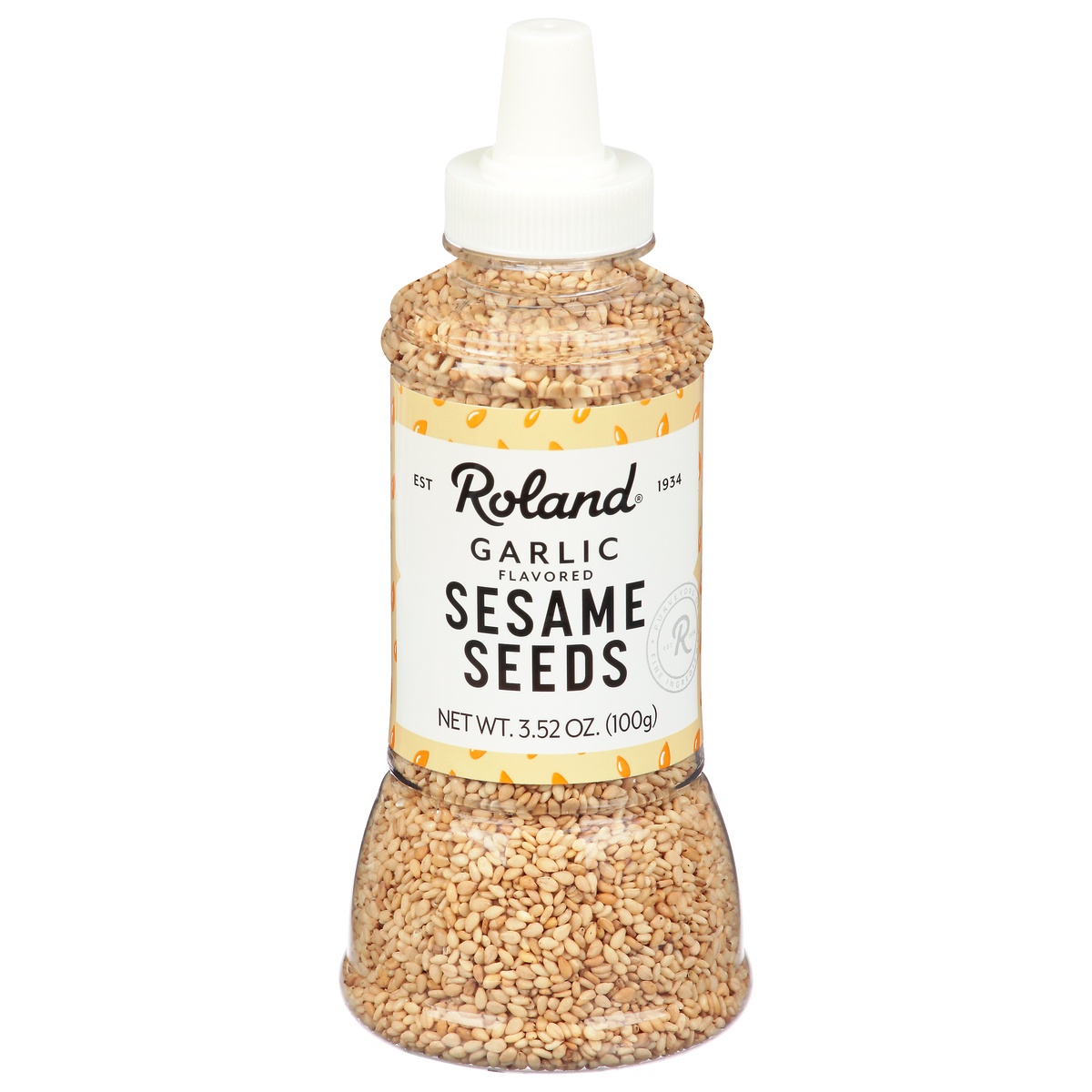slide 1 of 1, Roland Garlic Sesame Seeds, 3 oz