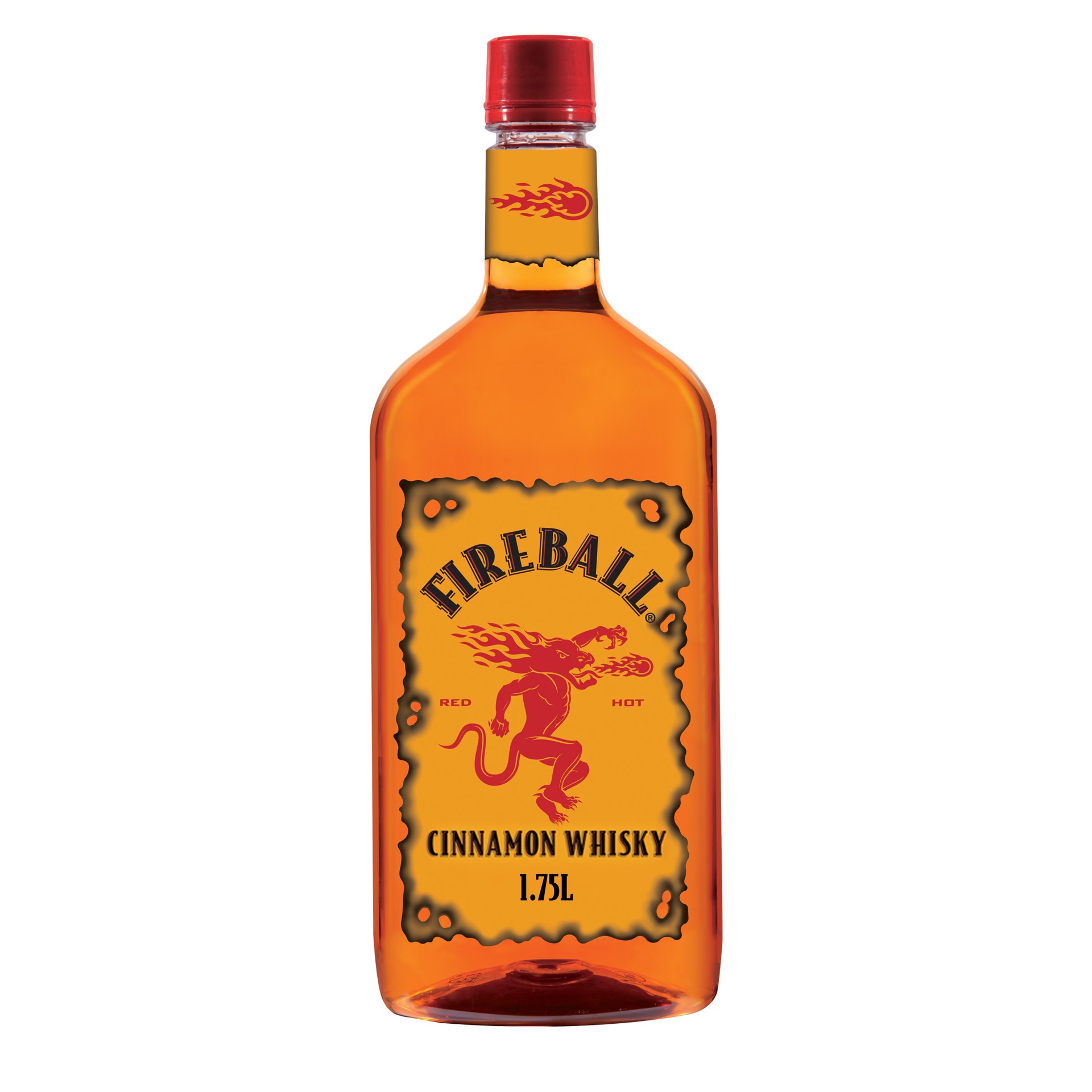 slide 1 of 5, Fireball Cinnamon Whiskey, 1.75L Plastic Bottle, 66 Proof, 1.75 liter