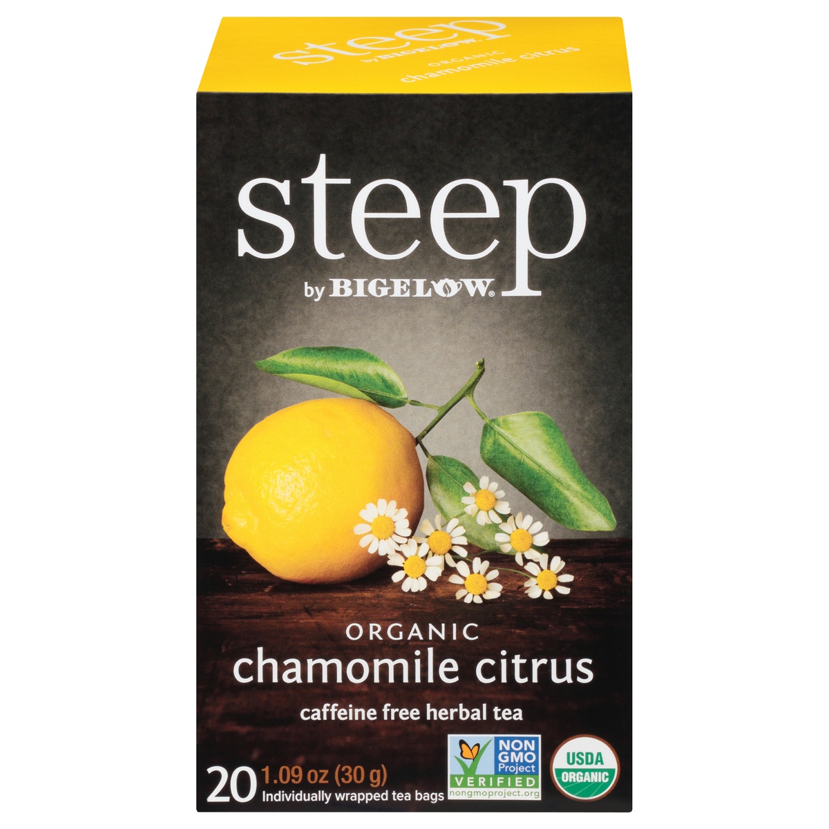 slide 1 of 9, Bigelow steep Organic Chamomile Citrus Tea, 20 ct