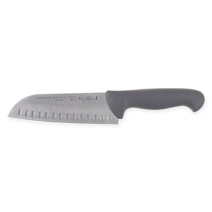 slide 1 of 1, Artisanal Kitchen Supply Pro Series Santoku Knife - Grey, 7 in